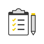 list in the book and pen icon list in the book and pen icon