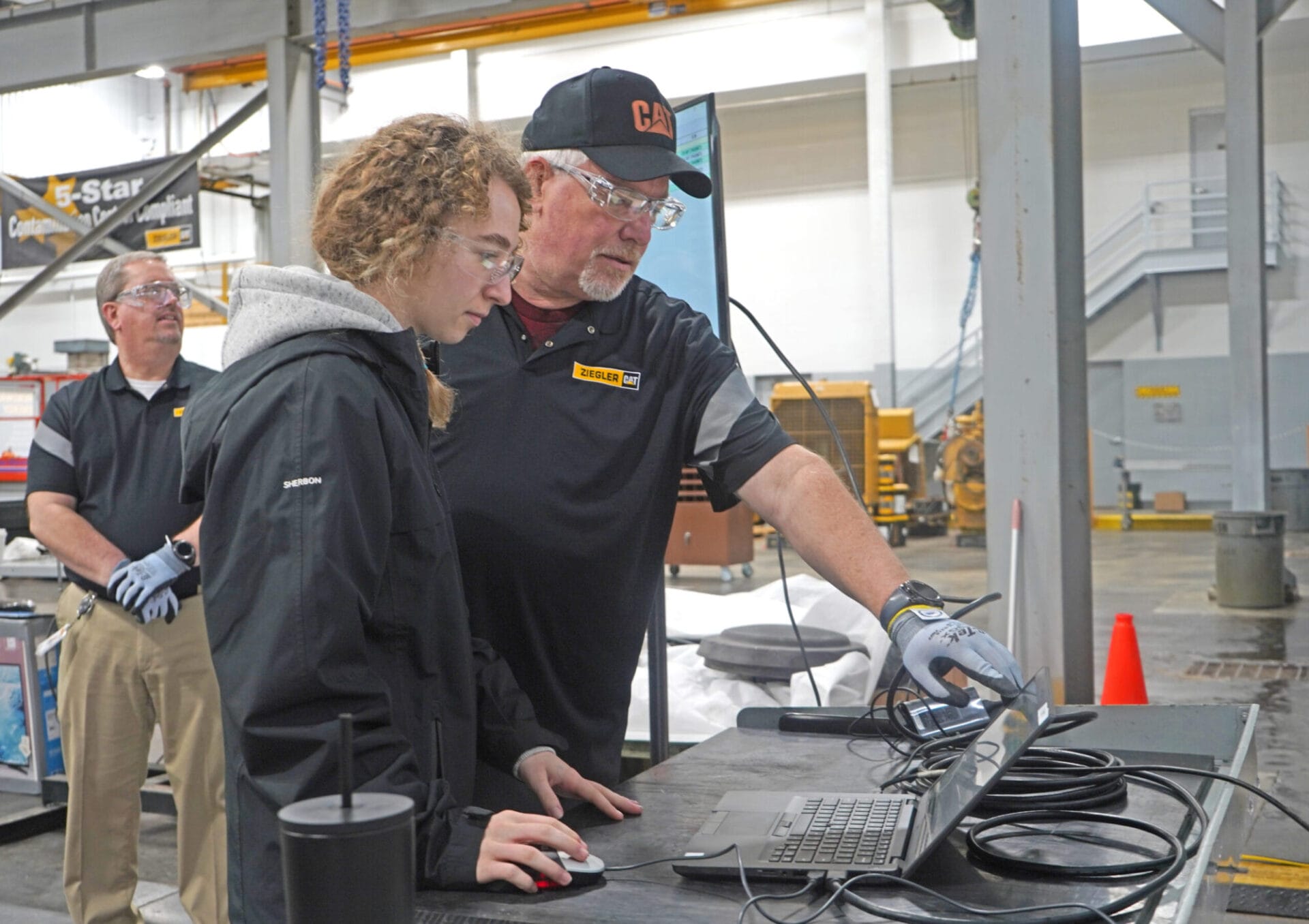 Engineers working